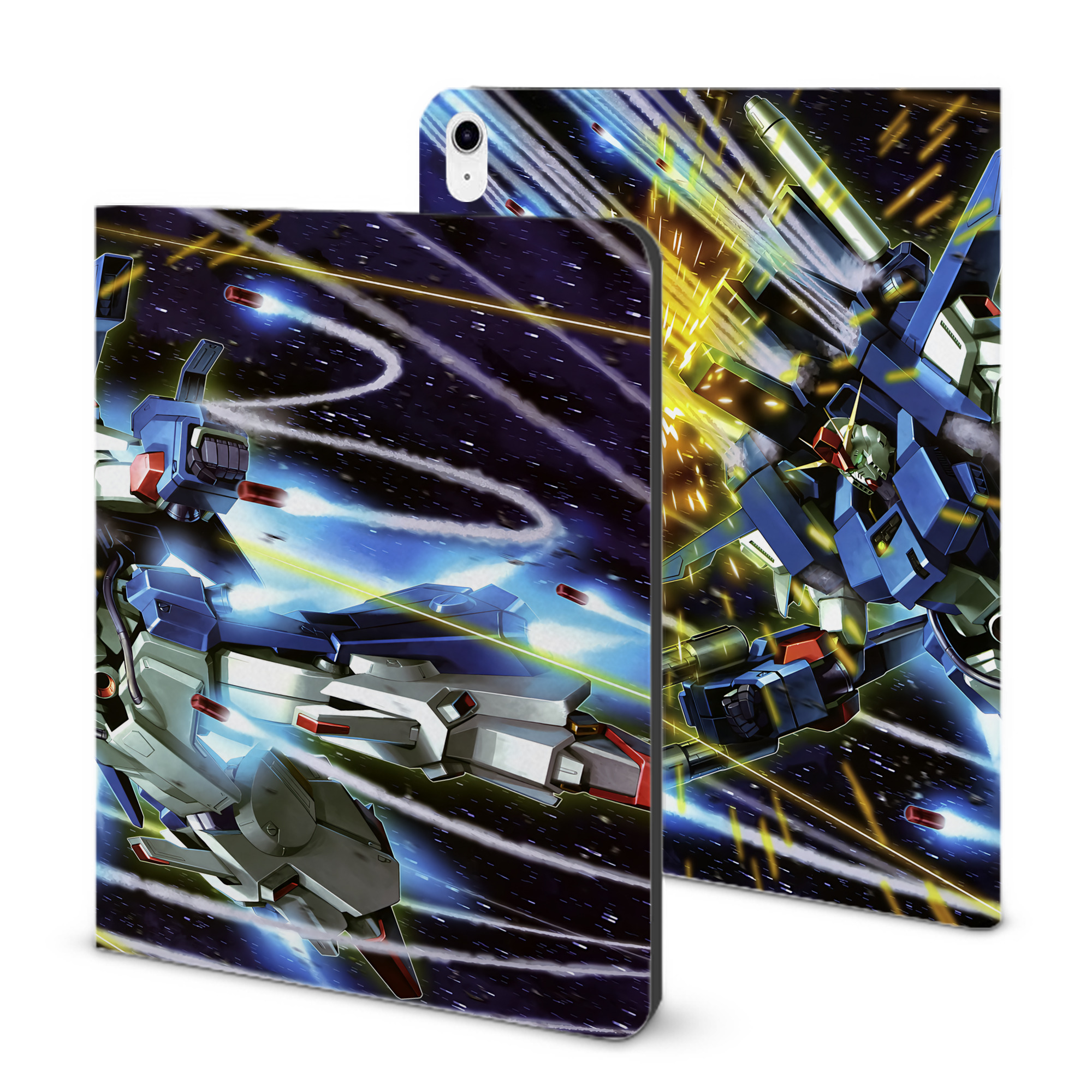 （画像用） 機動戦士ガンダム Mobile Suit Gundam IPad ケース ブック型 PUレザー TPU 耐衝撃 軽量 薄型 ペン収納なし 全面保護 IPad 各モデル対応